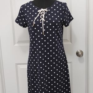 Tommy Hilfiger Small Polka Dot Lace-Up Dress